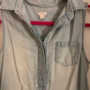 J. Crew Tops - J Crew - Sleeveless Denim Top J. Crew Tops - J Crew - Sleeveless Denim Top